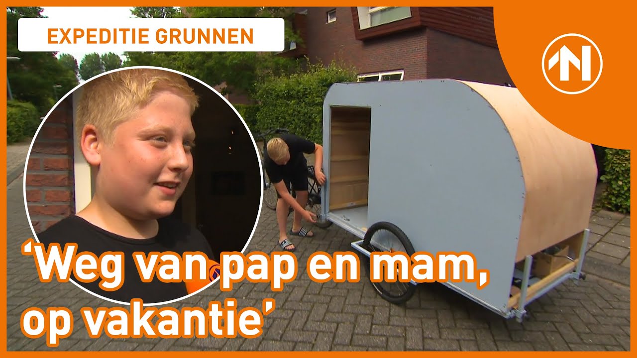 Quinten bouwt zijn eigen fietscaravan