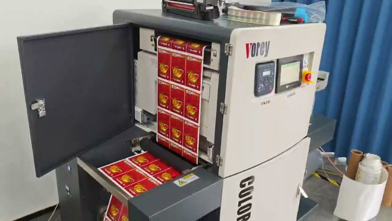CMYK toner label printing machine #labelcutter #labelprinting #labelprinter
