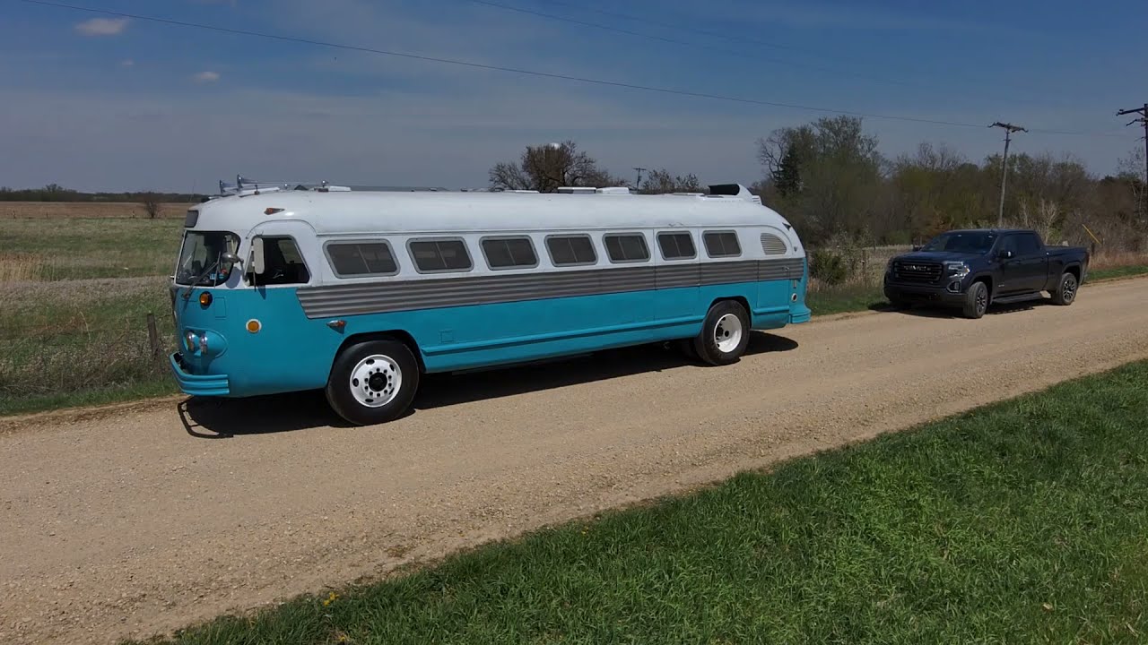 On the Fritz Flxible Clipper 1947 Bus - Leaving its home in Illinois