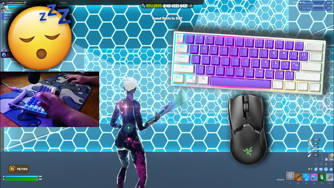 Kraken Pro 60% ASMR Keyboard Sounds 😴 Fortnite BoxFights 360Hz