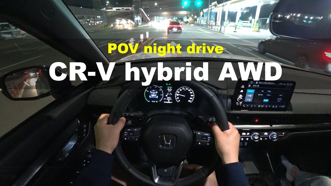 2024 HONDA CR-V hybrid touring AWD POV night drive