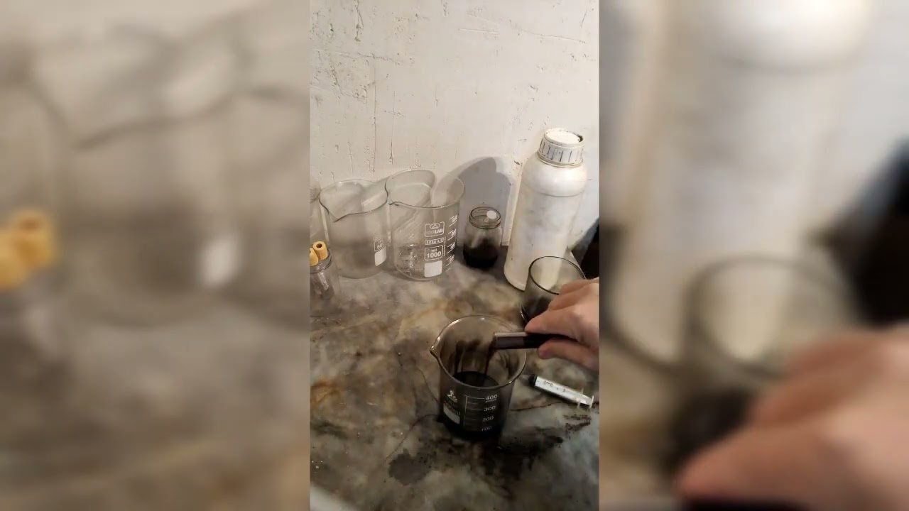 Black used oil recycling by chemical treatment no heat