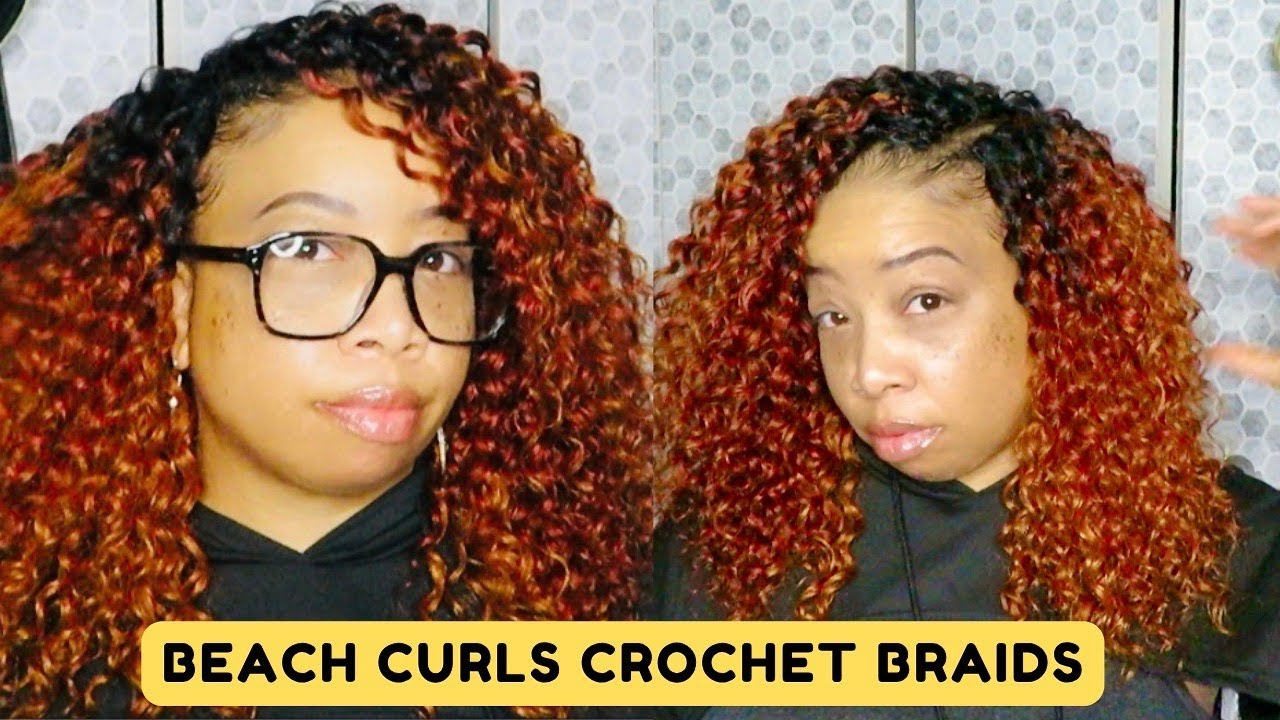 Ginger Freetress Beach Curls Crochet Braids  | Full & No Visible Parts! ShunaB.