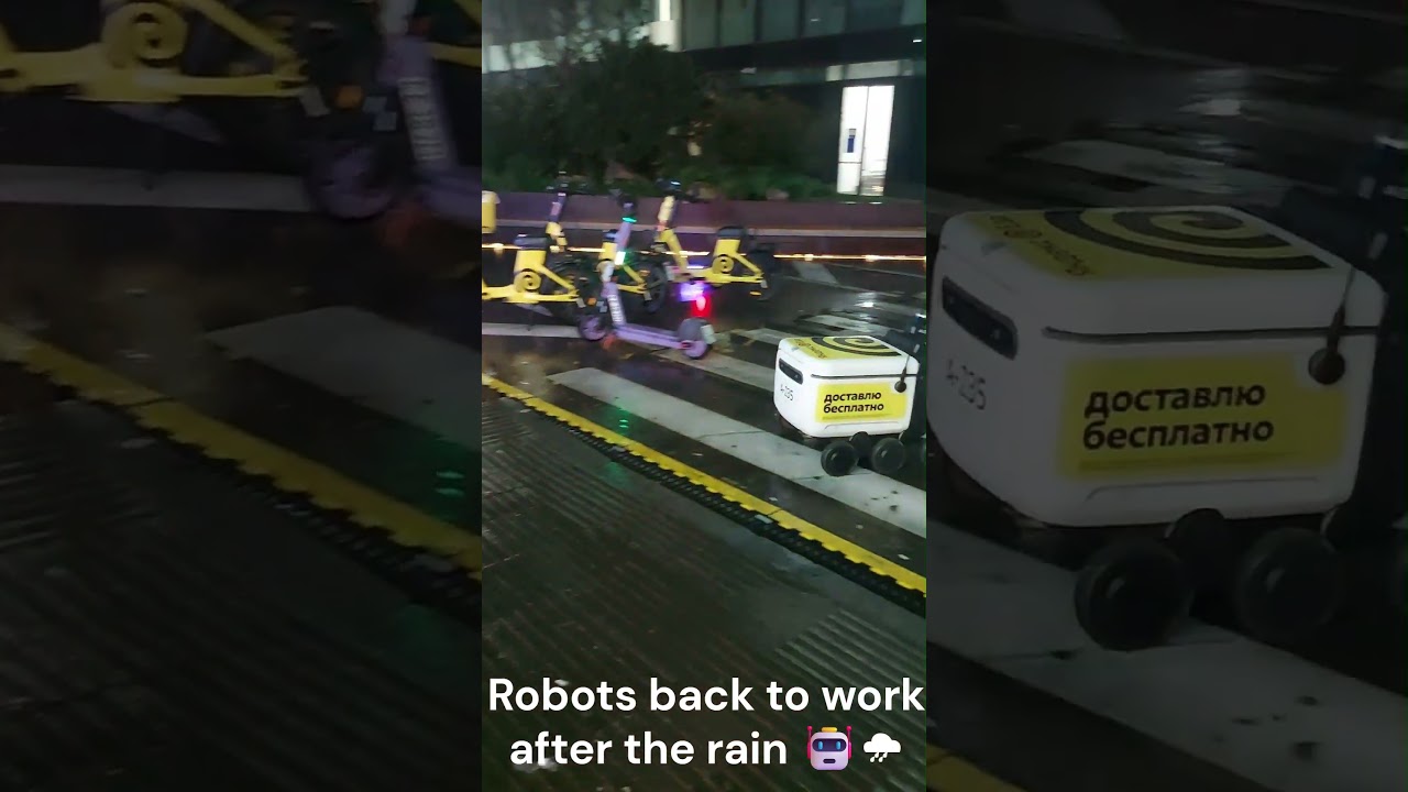 Delivery Robots Back to Work After Rain 🤖🌧