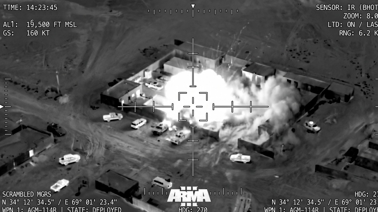 IMPORTANT Iranian Column Destroyed in U.S. MQ-9 Reaper Strike Near Tehran! Realistic Arma 3 Sim