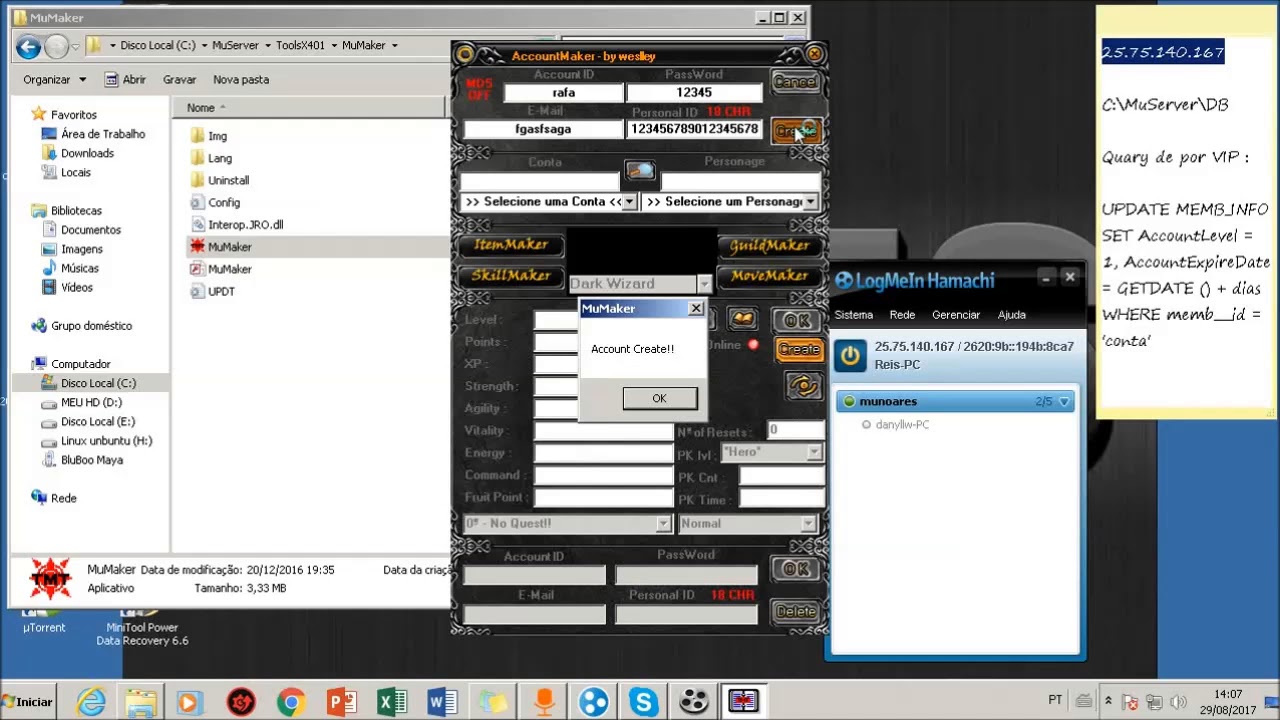 Criando Serve Mu Online 15 min sem erro 2021 s4 editado -