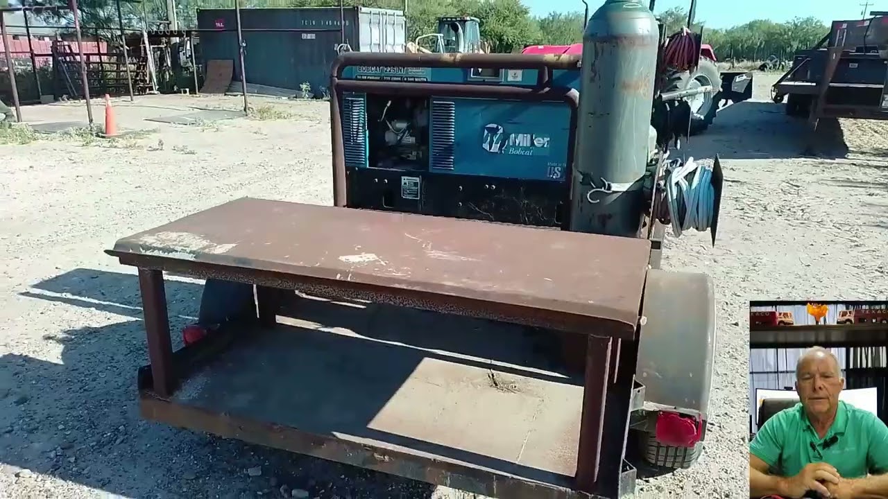 Miller Bobcat 225NT Welder/Generator Mounted on Trailer
