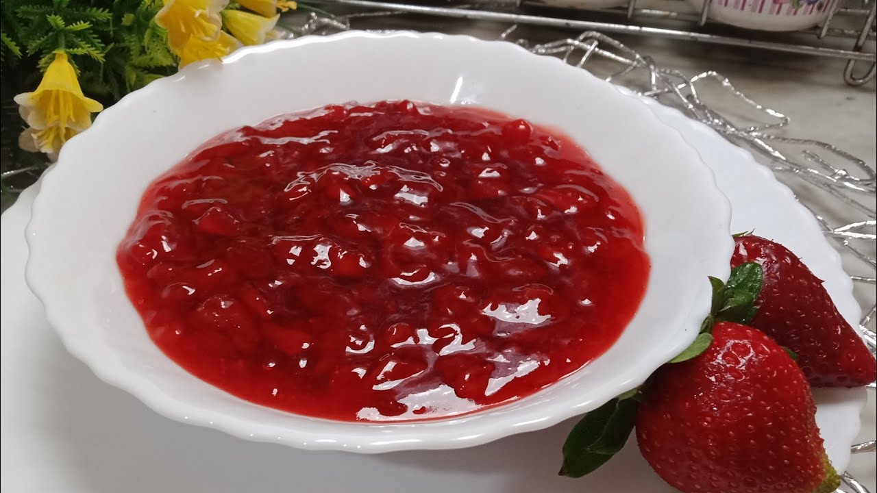 مغمولاد الفرولة لتزيين الشيز كيك ولتحليات اخري. سلطانة الحلويات