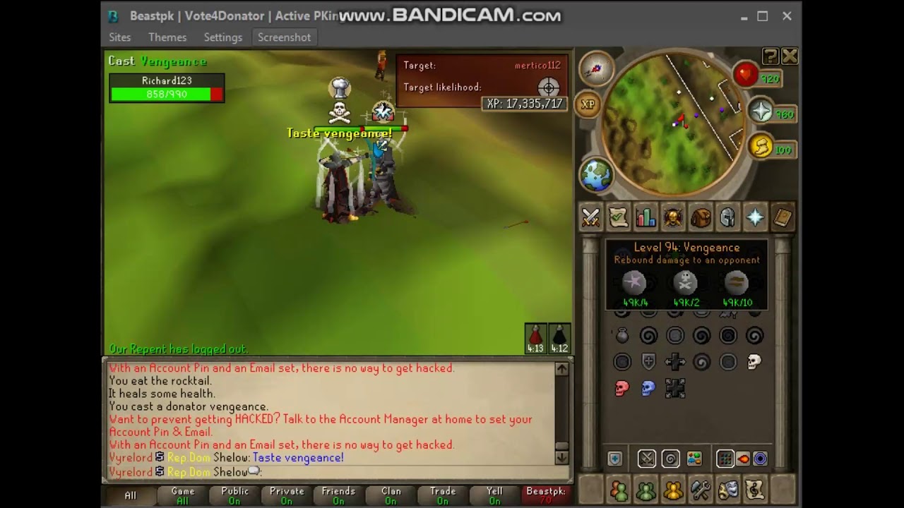 boss in the wildy using ELDER MAUL + WICKED CLAWS + FLUR (beastpk rsps)
