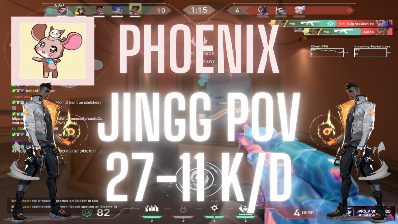 PRX Jingg POV Phoenix on Pearl 27-11 K/D (VALORANT Pro POV)