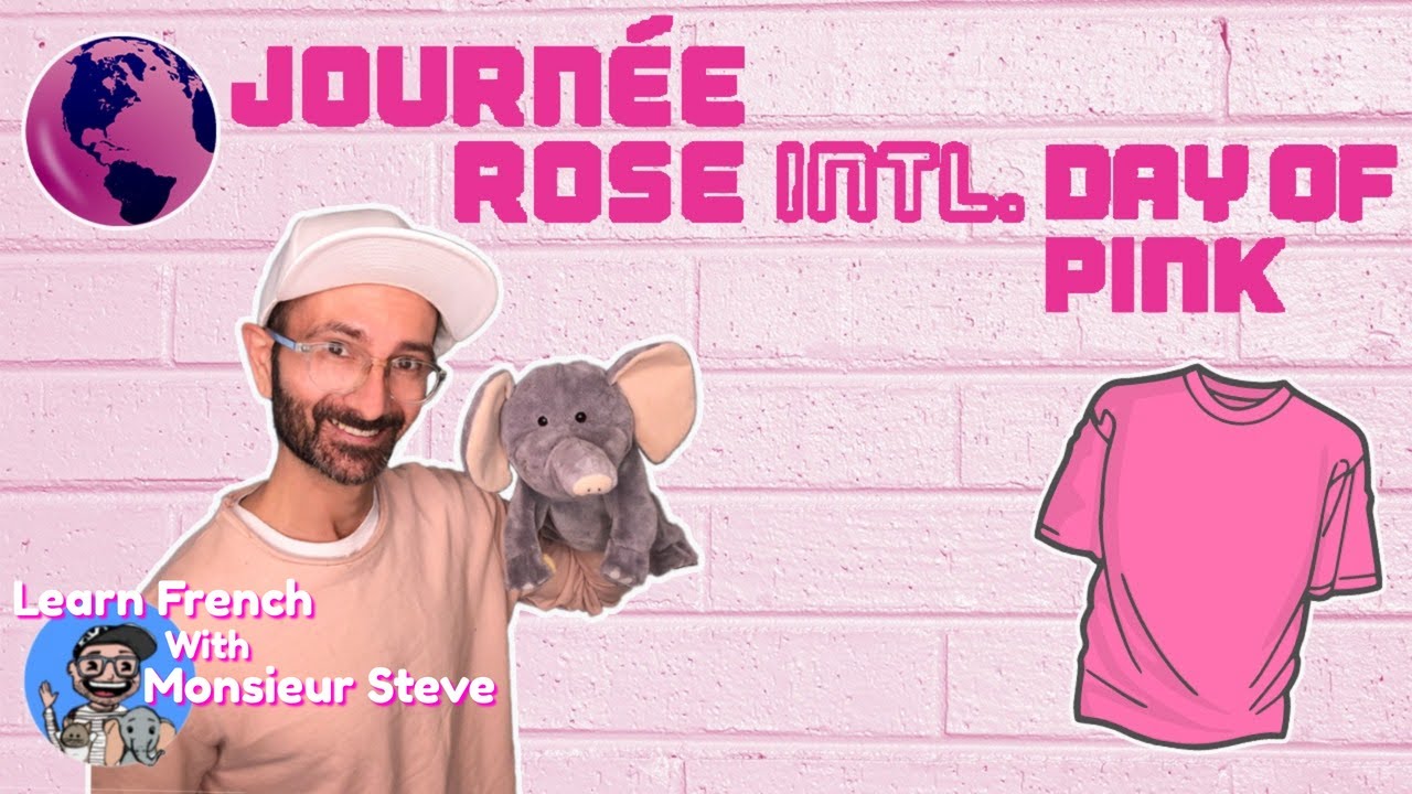 Day Of Pink In French / Journée Rose / Journée De La Chemise Rose / Chandail Rose / For Kids