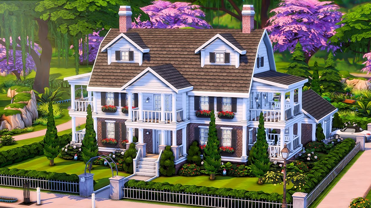 Umbrage Manor Base Game Home 🌹 The Sims 4 Speed Build | No CC​