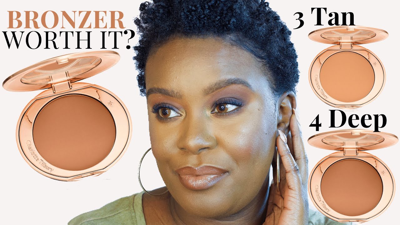 TESTING CHARLOTTE TILBURY NEW DEEP POWDER AND TAN BRONZER| DARK SKIN FRIENDLY| Belle Mbwese