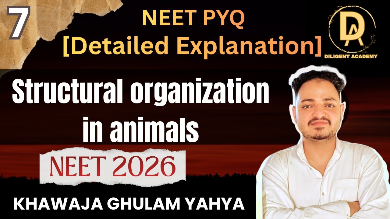 STRUCTURAL ORGANISATION IN ANIMALS || PYQS || NEET || WITH DETAILED EXPLANATION