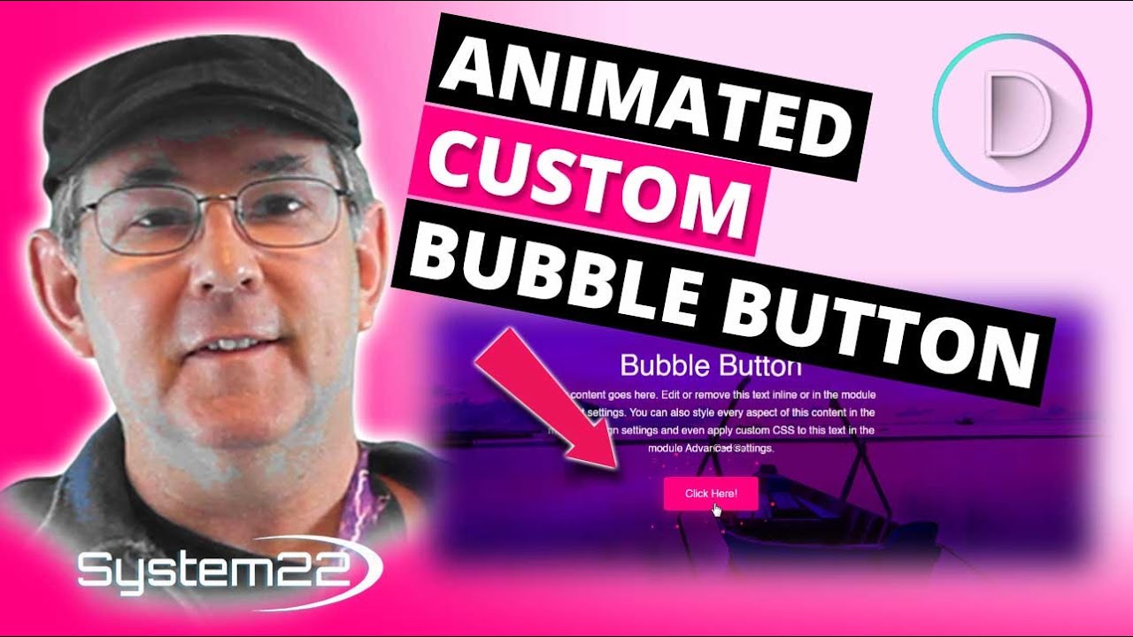 Divi Theme Animated Custom Bubble Button 👈👈👈