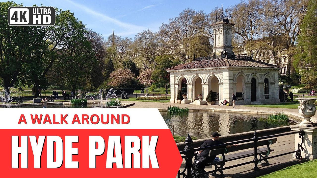 A relaxing Hyde Park walk around the Serpentine in 4K | ASMR
