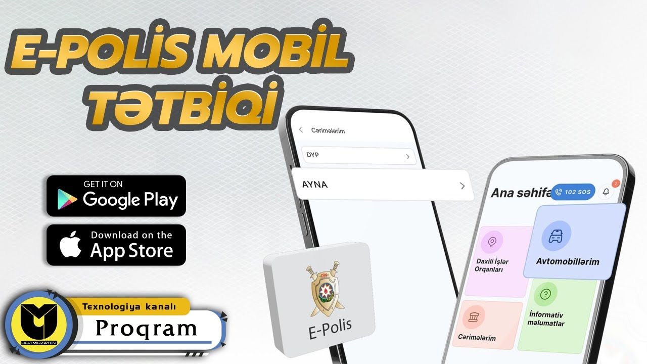 E-polis mobil tətbiqi DİN elektron xidmətlər portalı