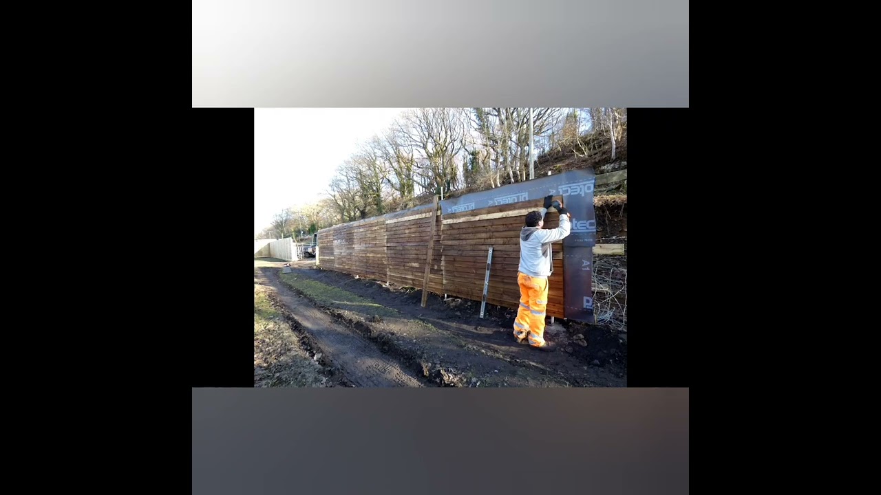 Fencing Improvement feather edge and horizontal clad time lapse @ Tiny Tree Care Farm