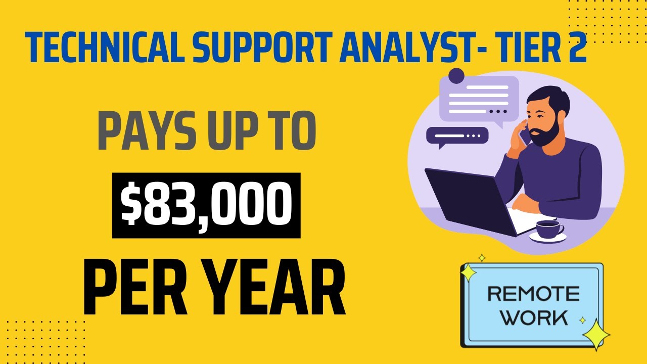 $83,000/Year Technical Support Job! Work from Home Jobs 2023