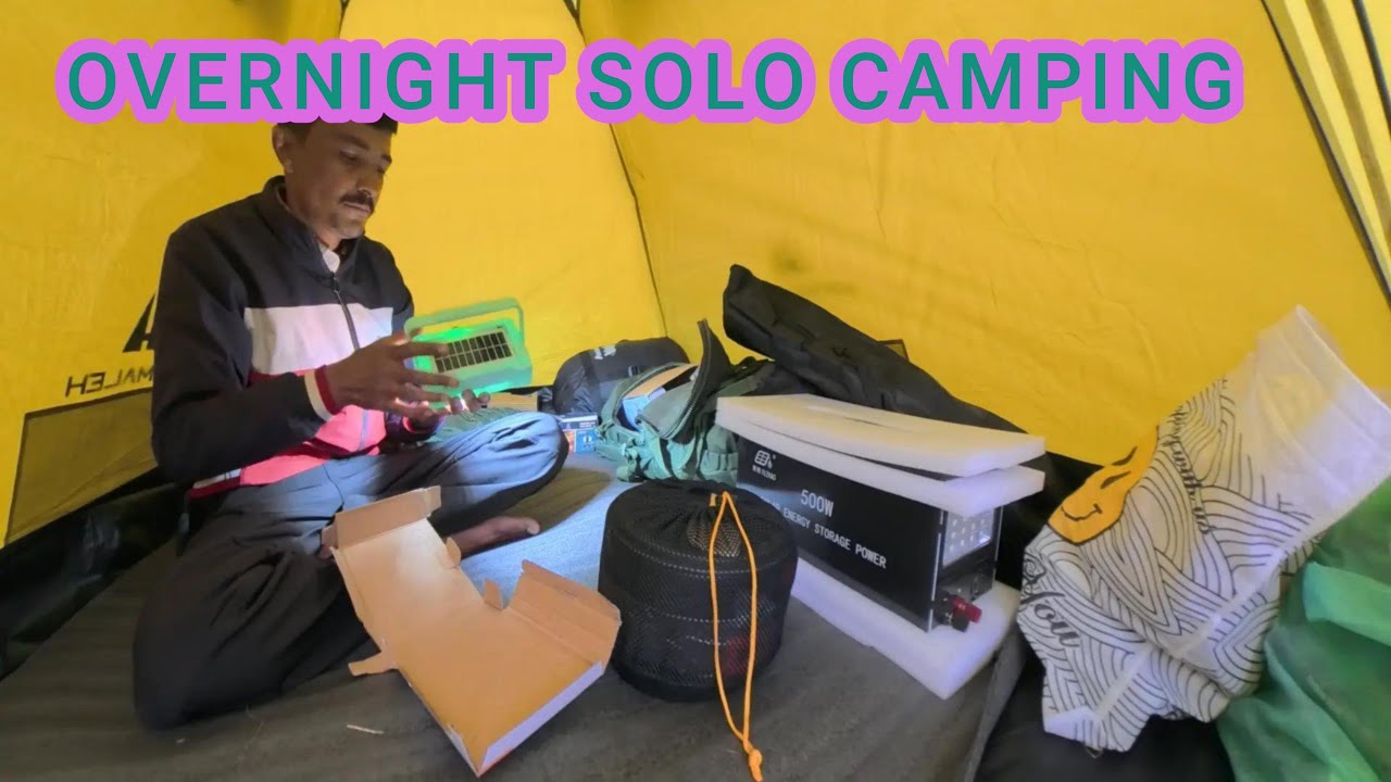 Solo Mountain Camping. 24 Hours on Indian Mountain Camping.
