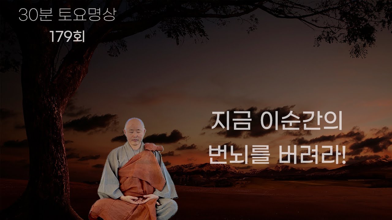 지금 이순간에 일어나는 번뇌를 버려라! ㅣ토요명상 179회ㅣ혜안스님