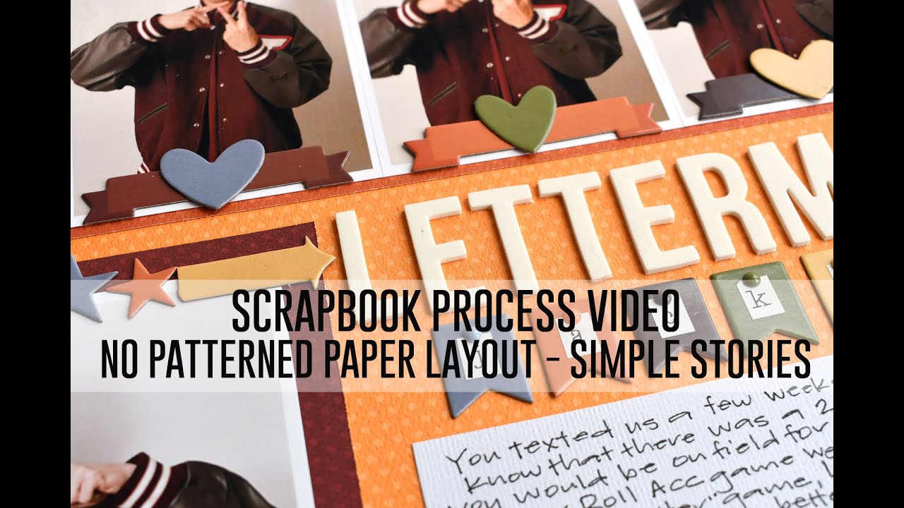 Scrapbook Process Video - Multi Photo No Patterned Paper Layout / Simple Stories / ColorVibe