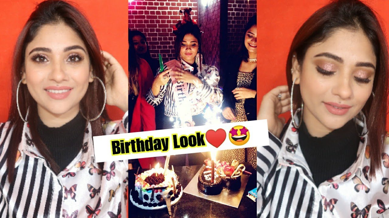 My birthday look || beautiful 5 mins real makeup 2020