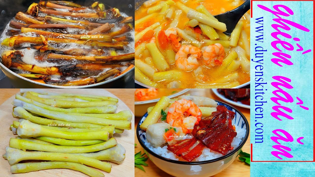 1 Bước Sạch Nhanh Không Ngứa | Sơ Chế Ngó Khoai Môn | Canh Ngó Khoai, Duyen's Kitchen | Ghiền nấu ăn