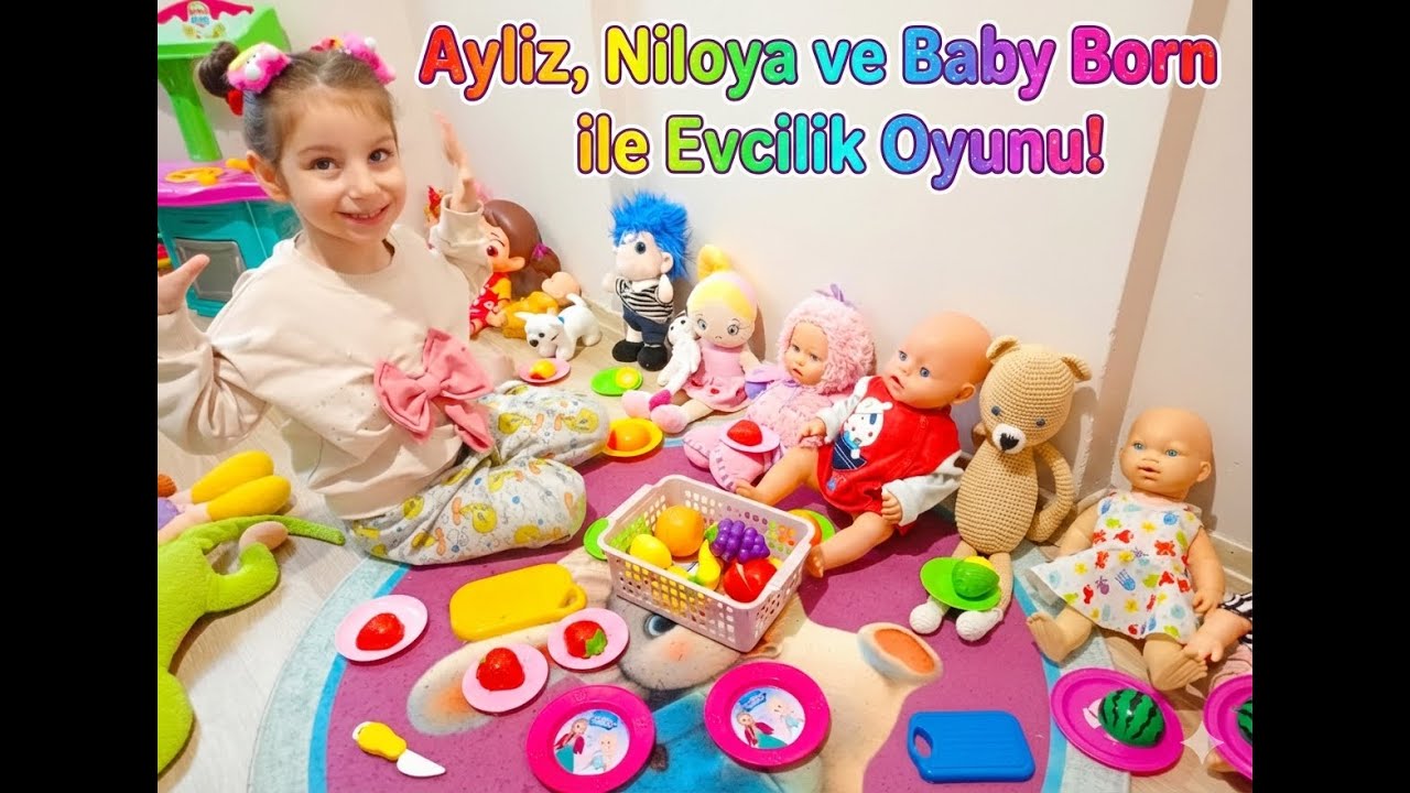 Ayliz, Niloya ve Baby Born ile EVCİLİK Oynuyor! 🍼 Baby Born & Niloya Pretend Play