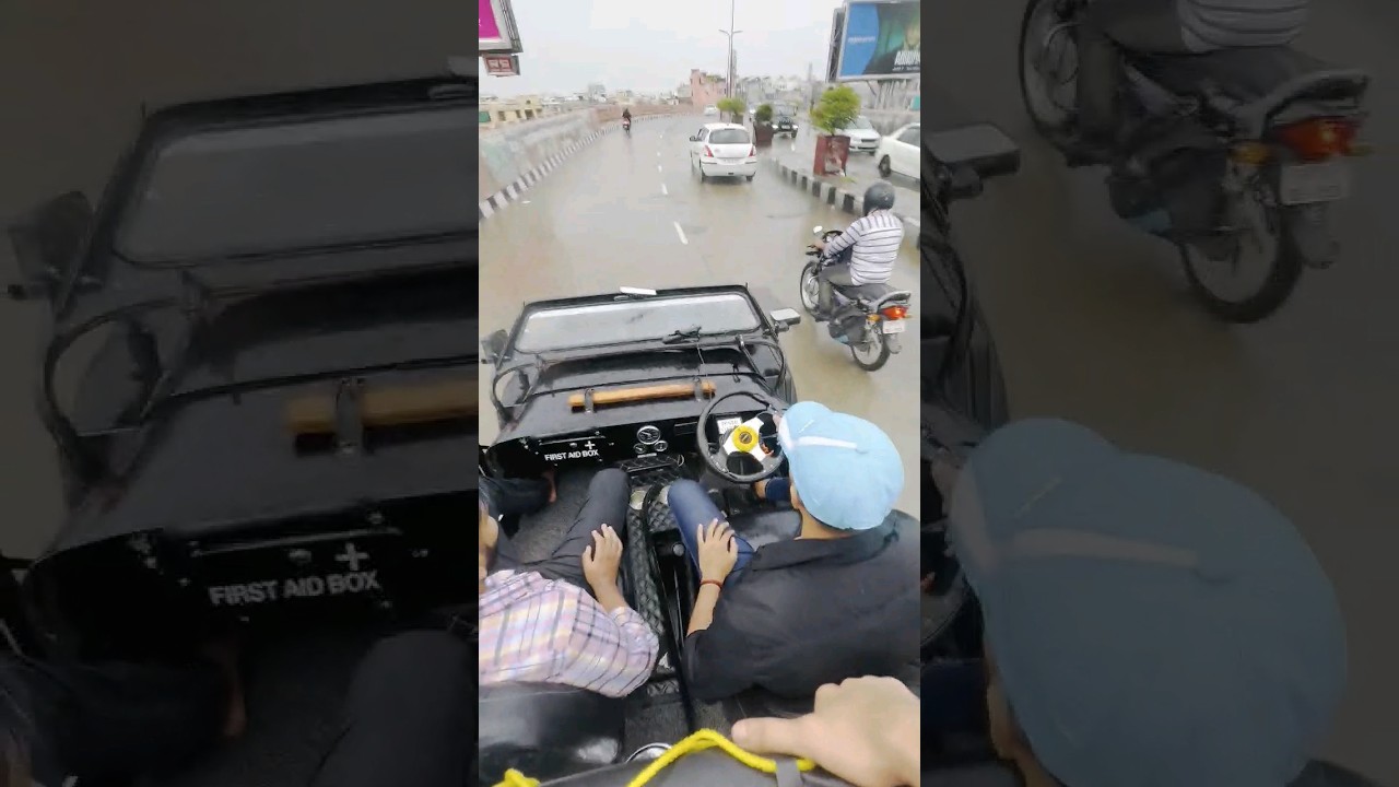 Open Jeep public reaction😎#viral #youtubeshorts #trending #shortsvideo #elvishyadav #raosahabdrill