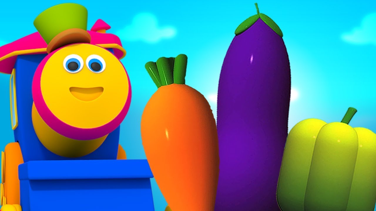 Bob Légumes Train | Vidéo Éducative Pour Les Enfants | Bob Vegetable Train | Learn Vegetable Names