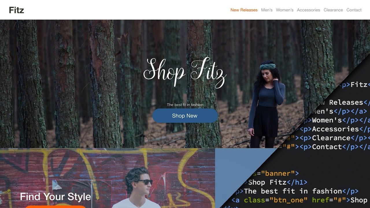 Web Design Speed art + Speed Code - Clothing Store
