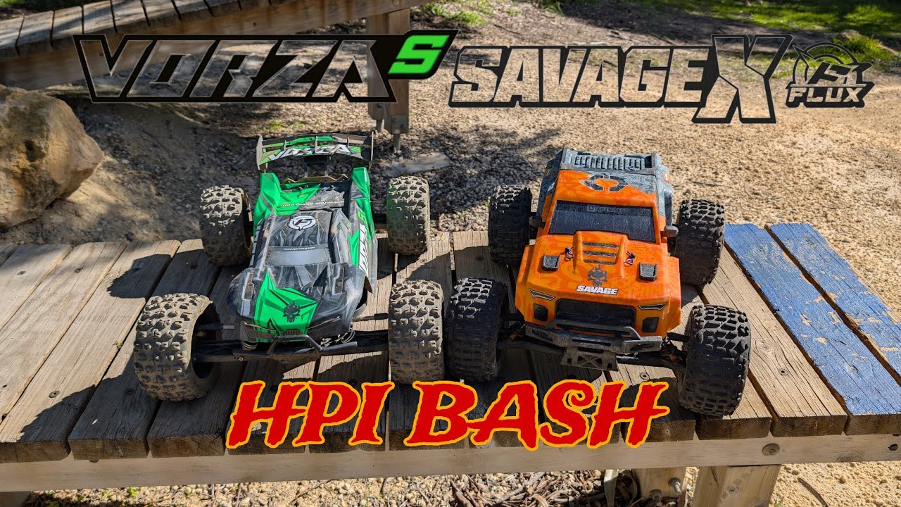 Hpi Savage X Flux V2  & Vorza S Truggy bash .... #hpi #hpiracing 