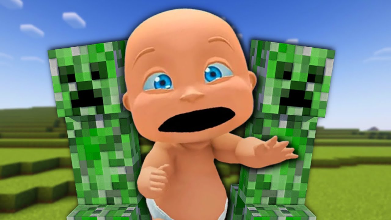 Малыш играет в MINECRAFT!