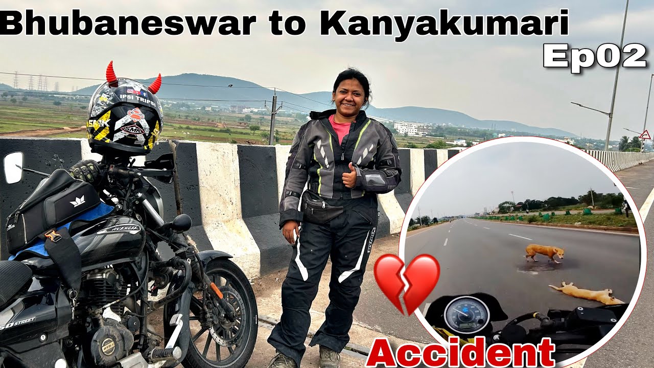 2⃣Kolkata to Kanyakumari solo trip, Bhubaneswar to Rajahmundry. avenger 160 lady biker