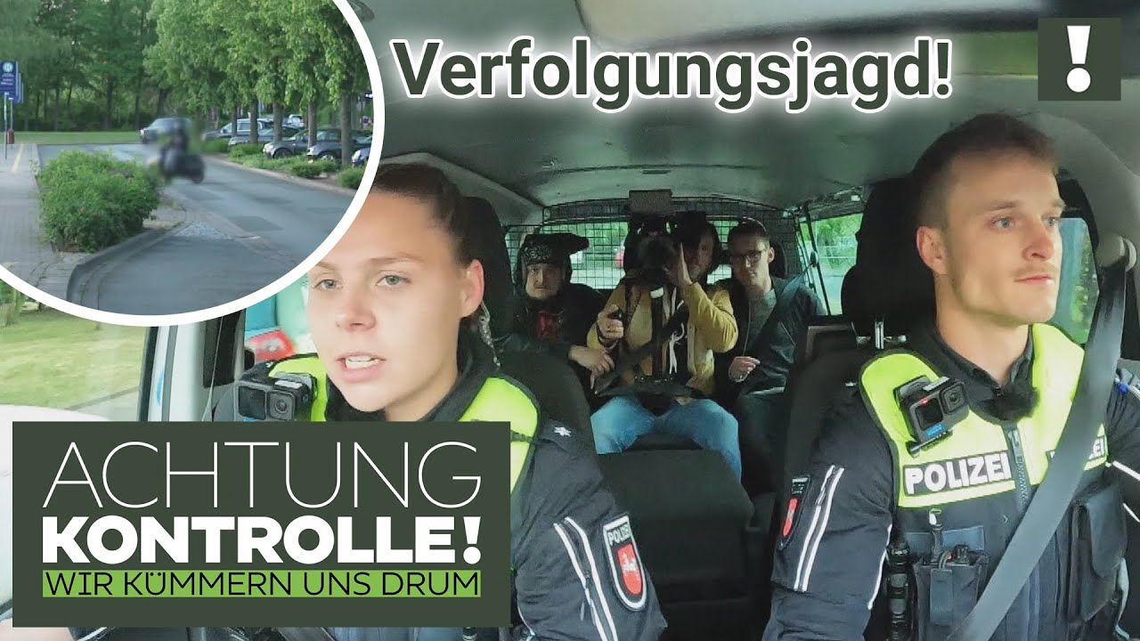 FLUCHT vor Verkehrskontrolle! Polizei ist Rollerfahrer auf den FERSEN! | Achtung Kontrolle
