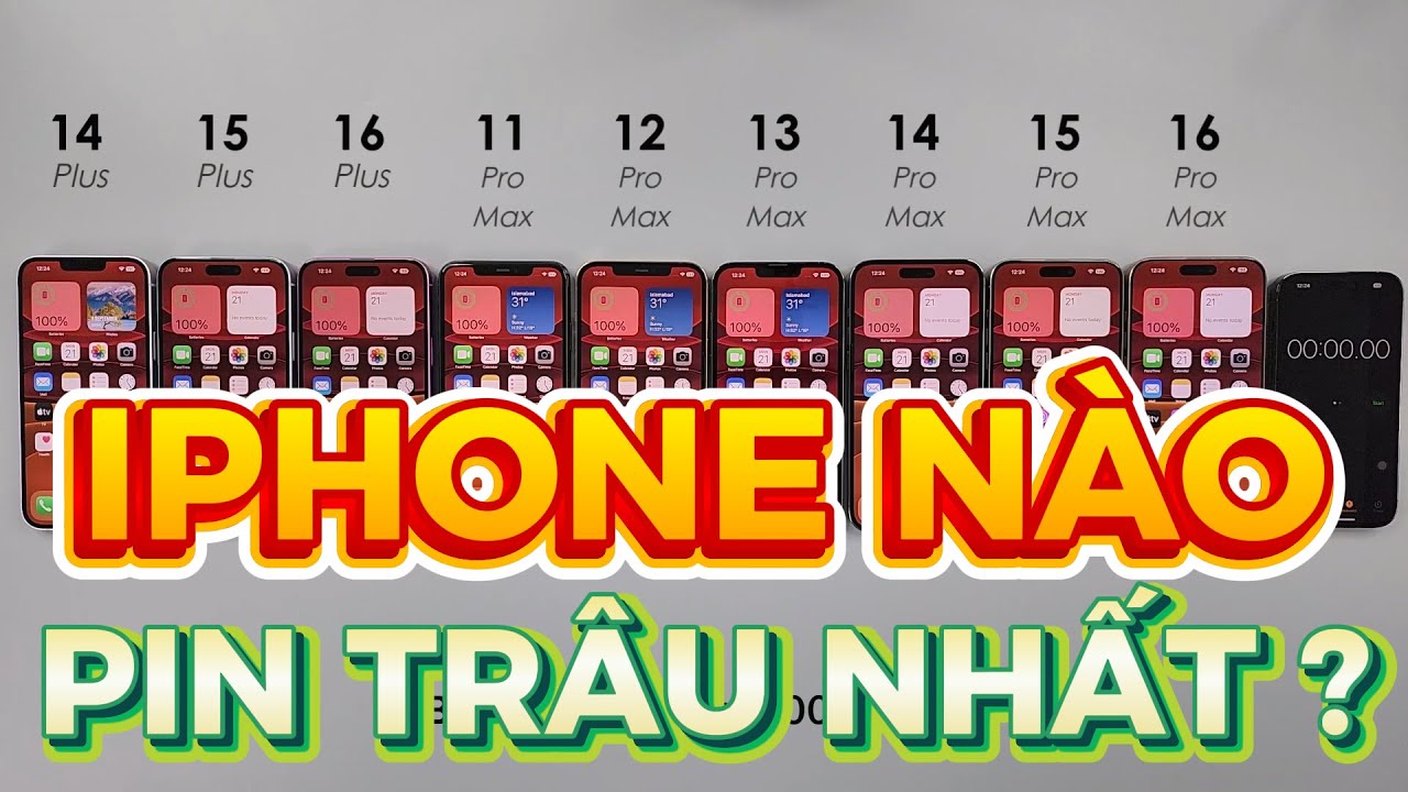 IPHONE NÀO PIN TRÂU NHẤT - TEST PIN CỰC CĂNG TỪ 11 PRO MAX TỚI 16 PRO MAX !