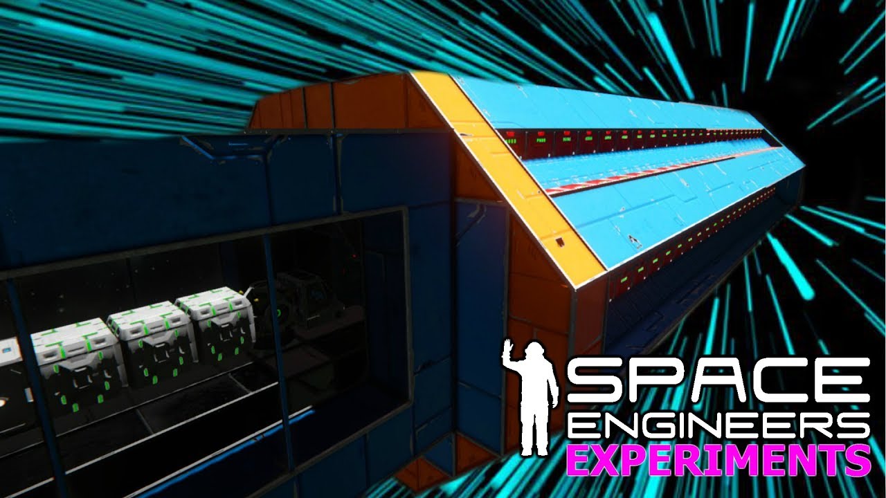 Using A Gravity Cannon With The Speed Of Light Mod - Space Engineers 'Experiments'
