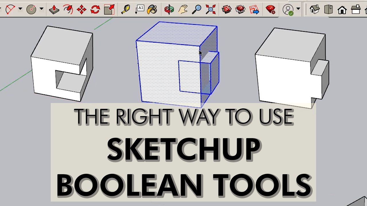 Как использовать булевы операции в SketchUp | Полное руководство по SketchUp