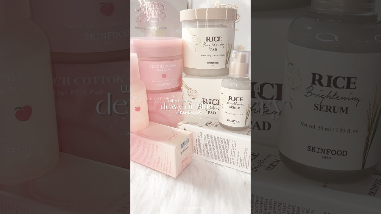Dewy or Blurry?🫧 #skinfood #koreanskincare #kbeauty #wonyoungism #skincare #glassskin #riceskincare