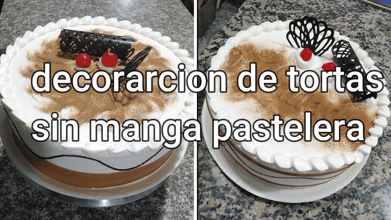 como decorar un pastel sin manga pastelera |cake decorating without tools