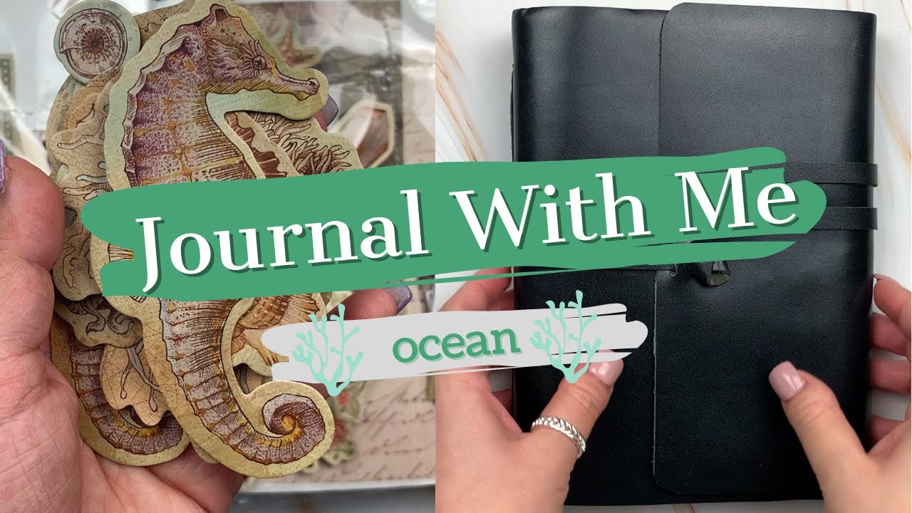 ASMR Journal With Me | Ocean 🌊 | art (no talking)
