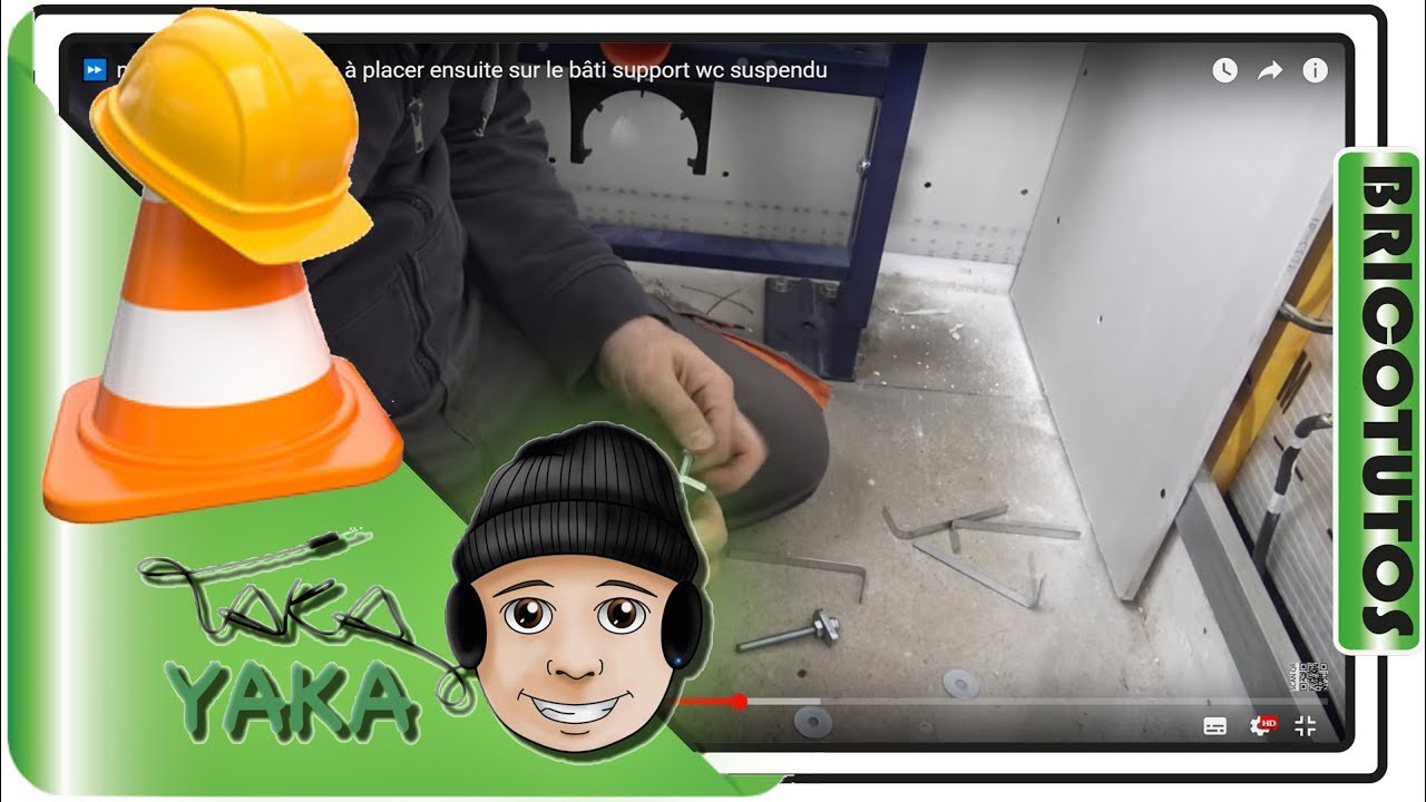 ⏩ montage des fixations à placer ensuite sur le bâti support wc suspendu