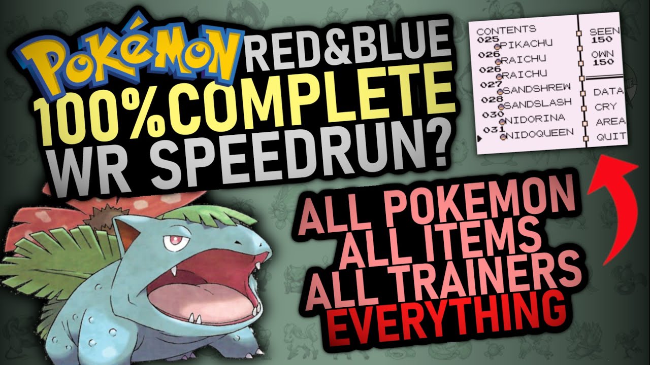 How Hard Is It To 100% Complete Pokemon Red and Blue?