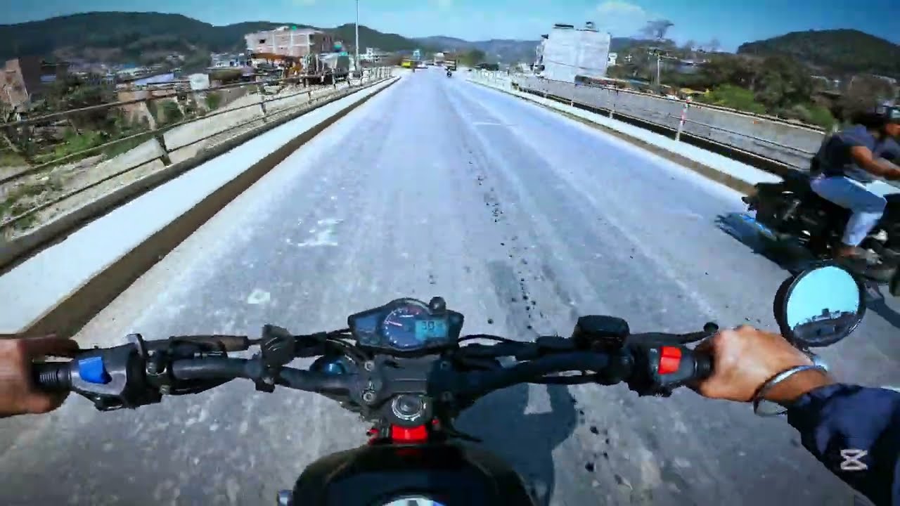 Motorhead scrambler 250 test ride short video with ns200 hyper ride in damauli tanahun highway nq 🌷💋