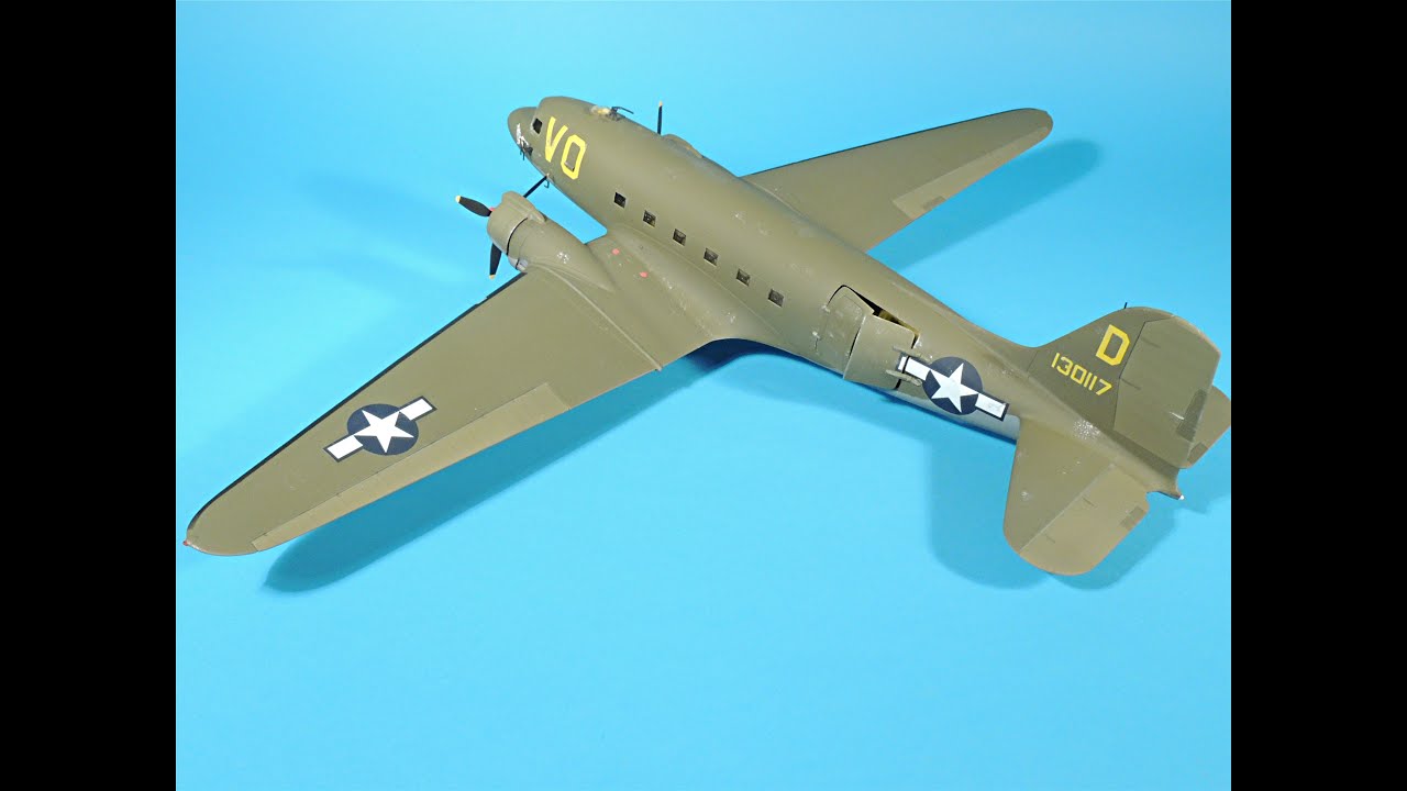 Monogram 1/48 scale C-47 part-1, fit checks & interior assembly.