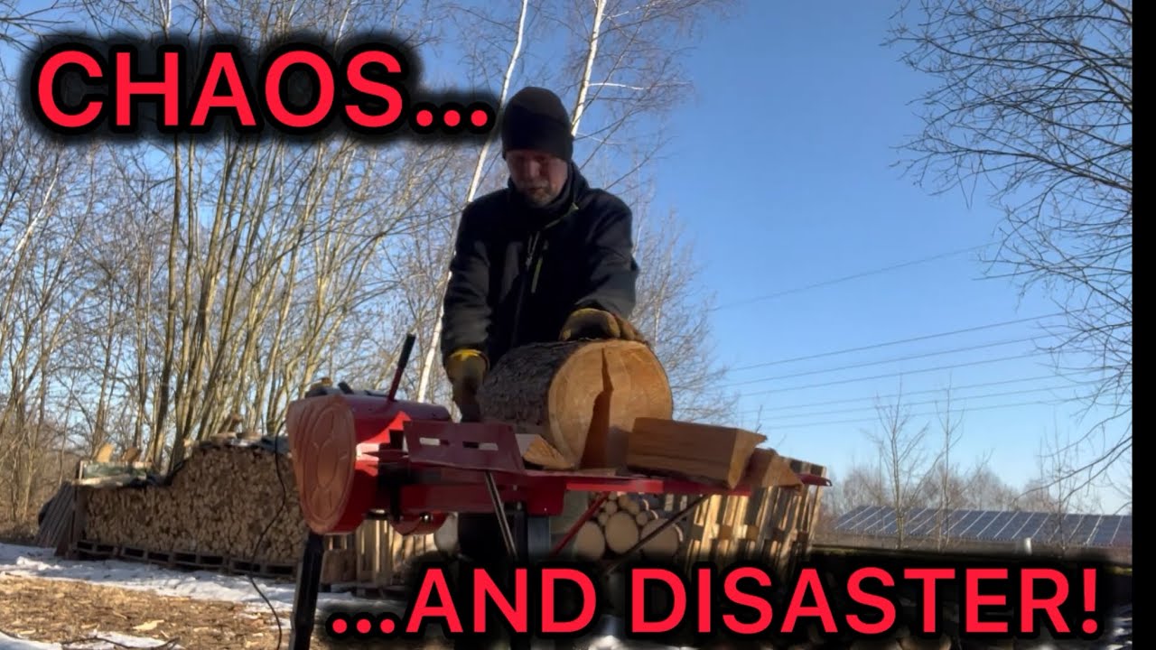 Firewood CHAOS! Splitting wood &  Disasters