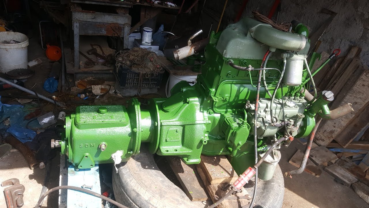 Mercedez-Benz engine 70 Hp [ OM 314] First start after 18 months and is a boat engine