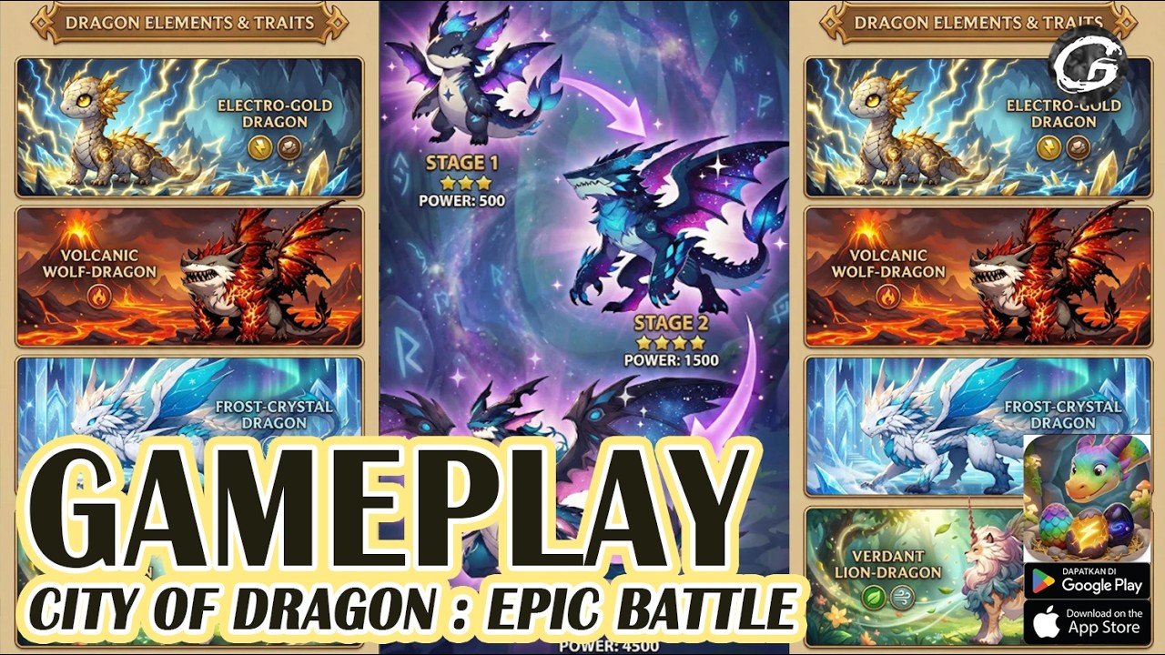 City of Dragon : Epic Battle Gameplay - Mobile Game (Android)