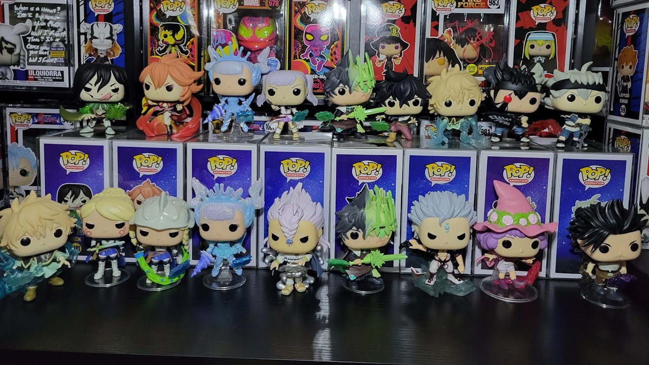 Showcasing full Black Clover Funko Pop Set